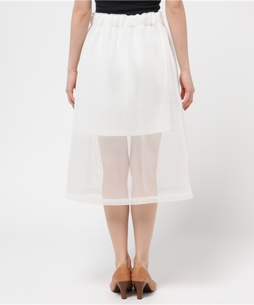 WEGO(ウィゴー)の「WEGO/メッシュAラインスカート(スカート・レディース・ホワイト/ブラック・FREE)」の7枚目の写真