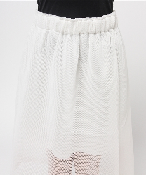 WEGO(ウィゴー)の「WEGO/メッシュAラインスカート(スカート・レディース・ホワイト/ブラック・FREE)」の8枚目の写真