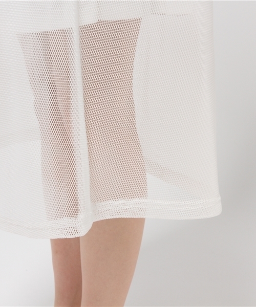 WEGO(ウィゴー)の「WEGO/メッシュAラインスカート(スカート・レディース・ホワイト/ブラック・FREE)」の9枚目の写真
