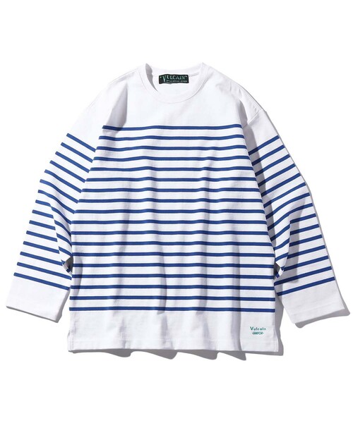 FREAK'S STORE(フリークスストア)の「VULCAIN/バルカン バスクボーダーTシャツ/ロングスリーブ/長袖(Tシャツ/カットソー・メンズ・ホワイト/グレー/オフホワイト・MEDIUM/LARGE)」の2枚目の写真