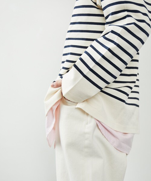 FREAK'S STORE(フリークスストア)の「VULCAIN/バルカン バスクボーダーTシャツ/ロングスリーブ/長袖(Tシャツ/カットソー・メンズ・ホワイト/グレー/オフホワイト・MEDIUM/LARGE)」の9枚目の写真