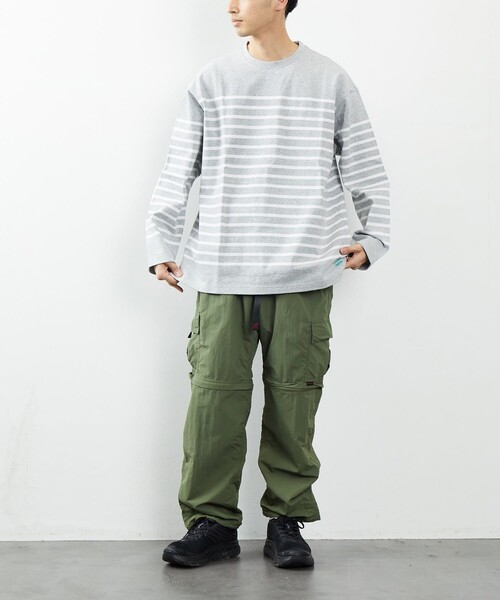 FREAK'S STORE(フリークスストア)の「VULCAIN/バルカン バスクボーダーTシャツ/ロングスリーブ/長袖(Tシャツ/カットソー・メンズ・ホワイト/グレー/オフホワイト・MEDIUM/LARGE)」の16枚目の写真