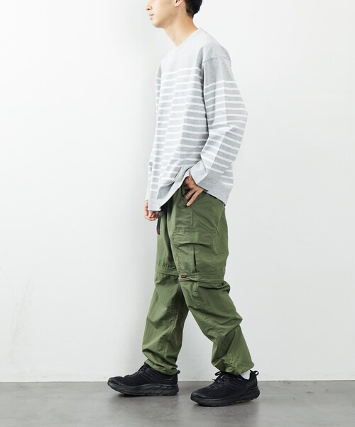 FREAK'S STORE(フリークスストア)の「VULCAIN/バルカン バスクボーダーTシャツ/ロングスリーブ/長袖(Tシャツ/カットソー・メンズ・ホワイト/グレー/オフホワイト・MEDIUM/LARGE)」の17枚目の写真