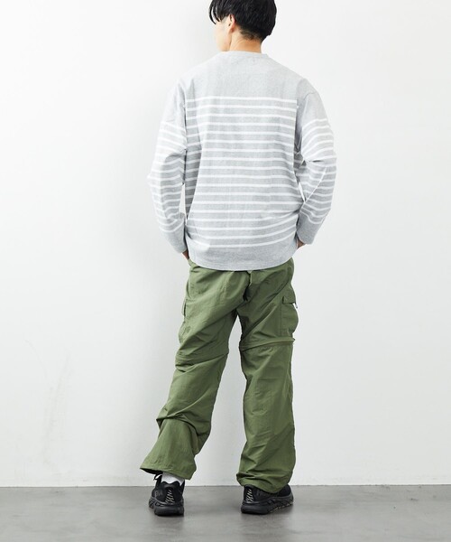 FREAK'S STORE(フリークスストア)の「VULCAIN/バルカン バスクボーダーTシャツ/ロングスリーブ/長袖(Tシャツ/カットソー・メンズ・ホワイト/グレー/オフホワイト・MEDIUM/LARGE)」の18枚目の写真