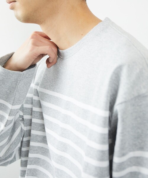 FREAK'S STORE(フリークスストア)の「VULCAIN/バルカン バスクボーダーTシャツ/ロングスリーブ/長袖(Tシャツ/カットソー・メンズ・ホワイト/グレー/オフホワイト・MEDIUM/LARGE)」の20枚目の写真