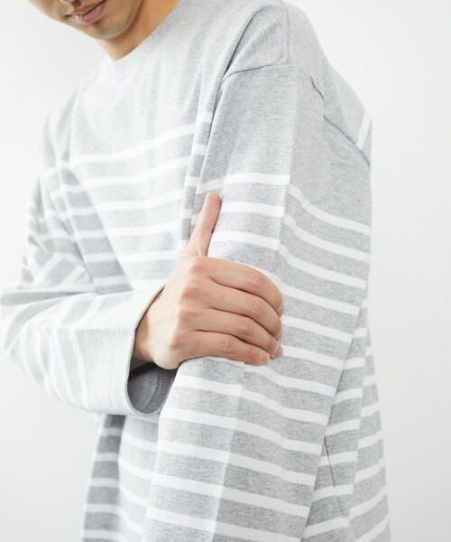 FREAK'S STORE(フリークスストア)の「VULCAIN/バルカン バスクボーダーTシャツ/ロングスリーブ/長袖(Tシャツ/カットソー・メンズ・ホワイト/グレー/オフホワイト・MEDIUM/LARGE)」の21枚目の写真