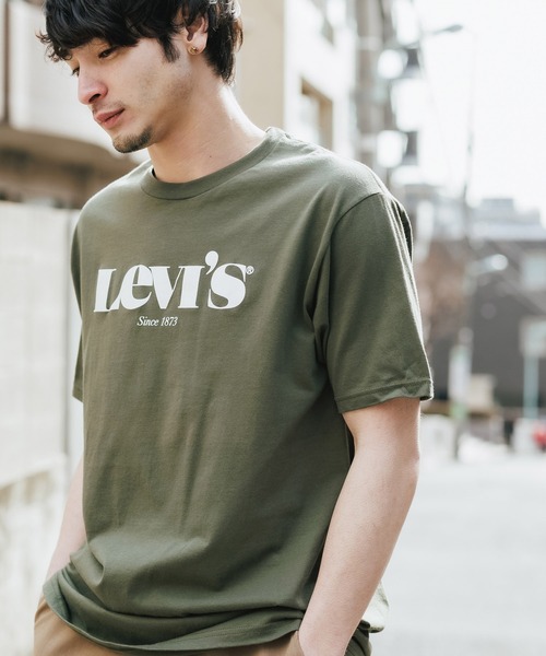 Levi's（リーバイス）の「LEVI'S/リーバイス THE PERFECT Tシャツ NEW LOGO 半袖ロゴTシャツ（Tシャツ/カットソー・メンズ・ワインレッド/ロイヤルブルー/カーキ・L/M/XL/S）」の20枚目の写真
