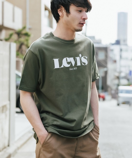 Levi's（リーバイス）の「LEVI'S/リーバイス THE PERFECT Tシャツ NEW LOGO 半袖ロゴTシャツ（Tシャツ/カットソー・メンズ・ワインレッド/ロイヤルブルー/カーキ・L/M/XL/S）」の17枚目の写真