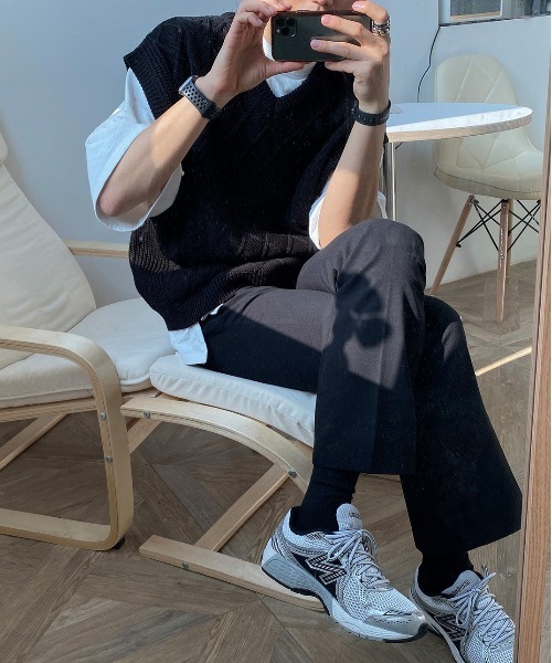 ASCLO（エジュクロ）の「ASCLO  Fisherman Crop Vest（ベスト・メンズ・ブラック/ミント/オートミール・FREE）」の19枚目の写真