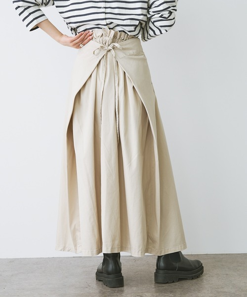 PUAL CE CIN（ピュアルセシン）の「2WAY巻きスカート（スカート・レディース・ブラック/ベージュ/ライトベージュ・FREE）」の3枚目の写真