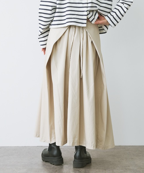 PUAL CE CIN（ピュアルセシン）の「2WAY巻きスカート（スカート・レディース・ブラック/ベージュ/ライトベージュ・FREE）」の6枚目の写真