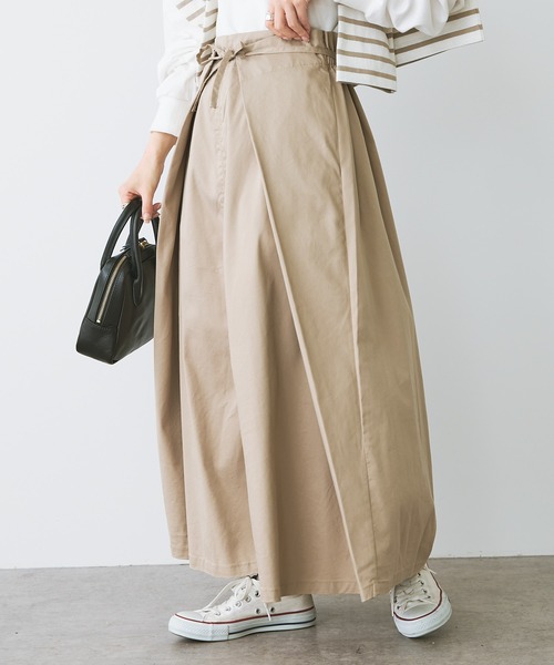 PUAL CE CIN（ピュアルセシン）の「2WAY巻きスカート（スカート・レディース・ブラック/ベージュ/ライトベージュ・FREE）」の12枚目の写真