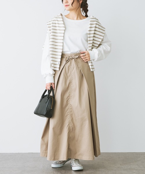 PUAL CE CIN（ピュアルセシン）の「2WAY巻きスカート（スカート・レディース・ブラック/ベージュ/ライトベージュ・FREE）」の14枚目の写真