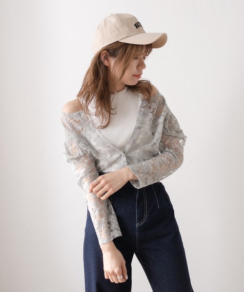 OLIVE des OLIVE（オリーブデオリーブ）の「ロゴ刺繍入りキャップ（キャップ・レディース・ホワイト/ブラック/ベージュ・FREE）」の15枚目の写真