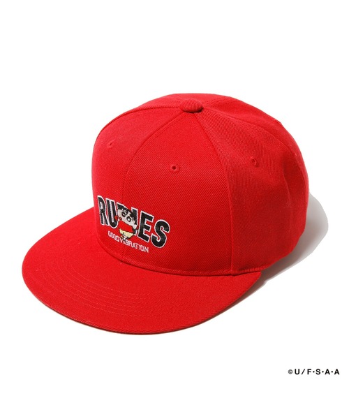RUDIE'S(ルーディーズ)の「RUDIE'S x CRAYON SHINCHAN MOSH SNAPBACKCAP / ルーディーズ × クレヨンしんちゃん モッシュ スナップバック キャップ(キャップ・メンズ・ブラック/レッド・FREE)」の2枚目の写真