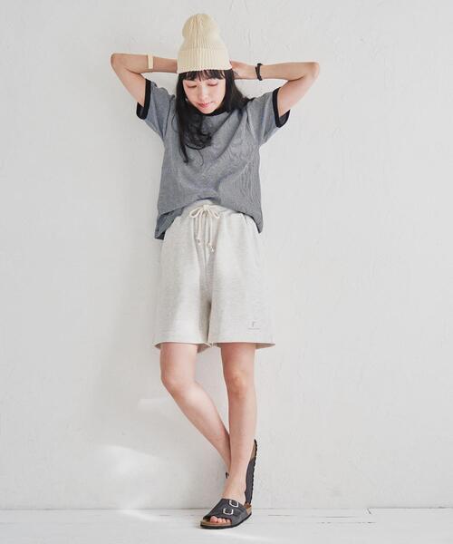 coen（コーエン）の「フライスマイクロボーダーTシャツ（Tシャツ/カットソー・レディース・ブラック/マスタード/オレンジ系その他/ライトグレー/ロイヤルブルー/ケリー・L/M）」の17枚目の写真