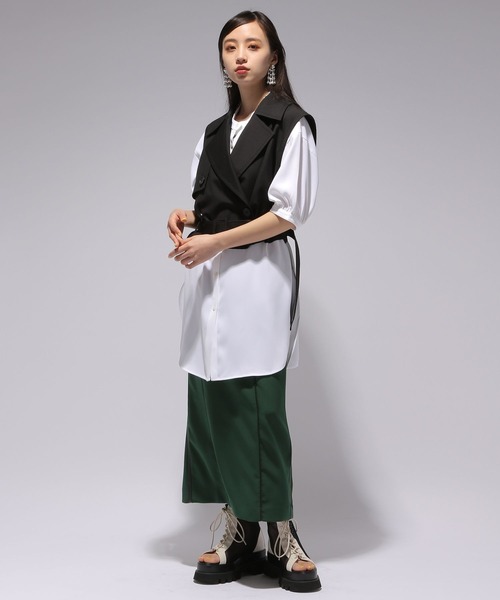 HARE（ハレ）の「TOROMIチュニックシャツ(HARE)（シャツ/ブラウス・レディース・ブラック/ブルー/オフホワイト・FREE）」の4枚目の写真