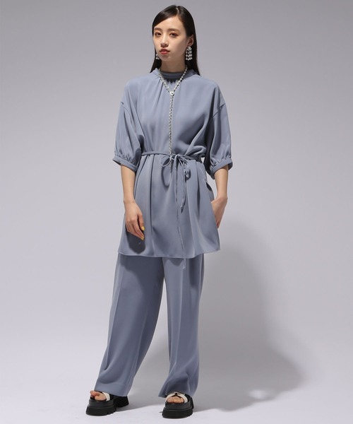 HARE（ハレ）の「TOROMIチュニックシャツ(HARE)（シャツ/ブラウス・レディース・ブラック/ブルー/オフホワイト・FREE）」の7枚目の写真