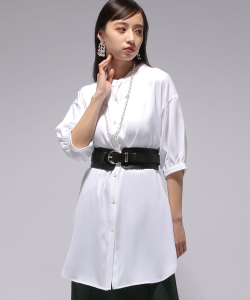 HARE（ハレ）の「TOROMIチュニックシャツ(HARE)（シャツ/ブラウス・レディース・ブラック/ブルー/オフホワイト・FREE）」の9枚目の写真