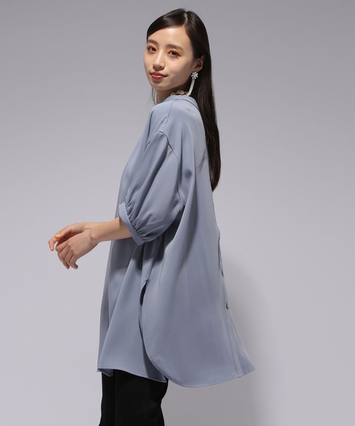 HARE（ハレ）の「TOROMIチュニックシャツ(HARE)（シャツ/ブラウス・レディース・ブラック/ブルー/オフホワイト・FREE）」の14枚目の写真