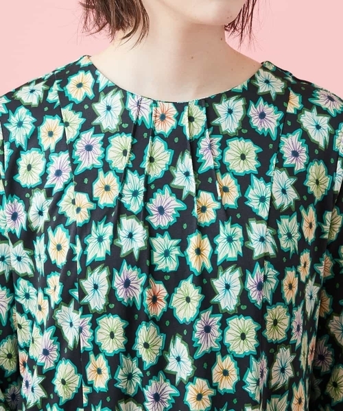Jocomomola(ホコモモラ)の「florecer プリントワンピース(ワンピース・レディース・ブラック/アイボリー・40)」の15枚目の写真