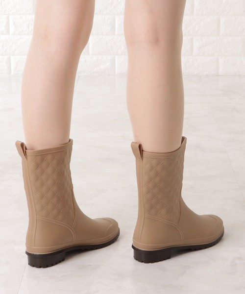 Lace Ladies（レースレディース）の「キルティングデザイン レインブーツ（レインシューズ・レディース・ネイビー/ベージュ/ブラック・24/23/24.5/23.5/25）」の22枚目の写真