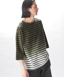 UNSTUDIED | [UNSTUDIED]ネックボーダー段染めTシャツ(Tシャツ/カットソー)