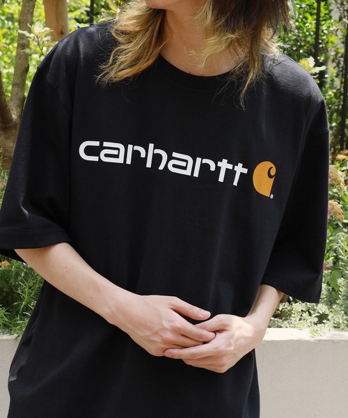 Carhartt(カーハート)の「▲Carhartt/カーハート Loose Fit Heavyweight Short-Sleeve Logo Graphic T-Shirt ロゴ半袖Tシャツ(Tシャツ/カットソー・メンズ・ブラック/ネイビー/グレー・L/M/XL/S)」の2枚目の写真