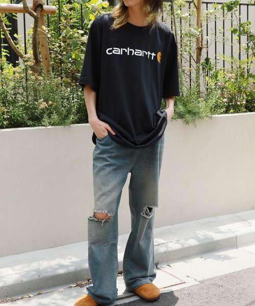 Carhartt(カーハート)の「▲Carhartt/カーハート Loose Fit Heavyweight Short-Sleeve Logo Graphic T-Shirt ロゴ半袖Tシャツ(Tシャツ/カットソー・メンズ・ブラック/ネイビー/グレー・L/M/XL/S)」の9枚目の写真