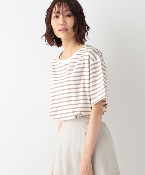 GLOBAL WORK（グローバルワーク）の「リッチクリーンT／半袖/268920（Tシャツ/カットソー・レディース・ホワイト/ブラック/ダークブラウン/その他/アイボリー/ライトベージュ/グリーン系その他3/グリーン系その他6/パープル系その他4/オレンジ系その他3/グリーン/ブラウン系その他7・MEDIUM/LARGE）」の13枚目の写真