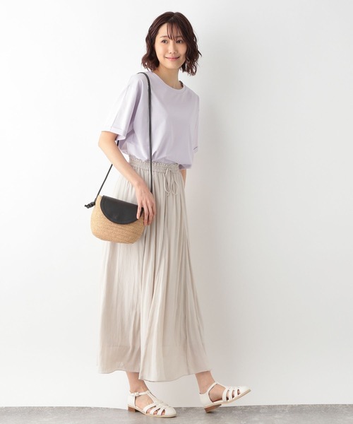 GLOBAL WORK（グローバルワーク）の「リッチクリーンT／半袖/268920（Tシャツ/カットソー・レディース・ホワイト/ブラック/ダークブラウン/その他/アイボリー/ライトベージュ/グリーン系その他3/グリーン系その他6/パープル系その他4/オレンジ系その他3/グリーン/ブラウン系その他7・MEDIUM/LARGE）」の18枚目の写真