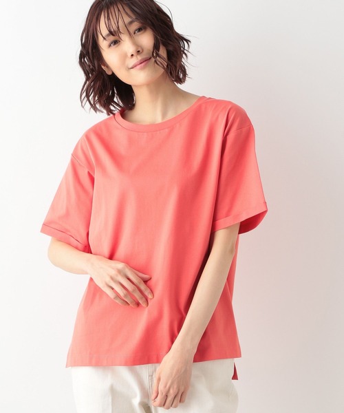 GLOBAL WORK（グローバルワーク）の「リッチクリーンT／半袖/268920（Tシャツ/カットソー・レディース・ホワイト/ブラック/ダークブラウン/その他/アイボリー/ライトベージュ/グリーン系その他3/グリーン系その他6/パープル系その他4/オレンジ系その他3/グリーン/ブラウン系その他7・MEDIUM/LARGE）」の14枚目の写真