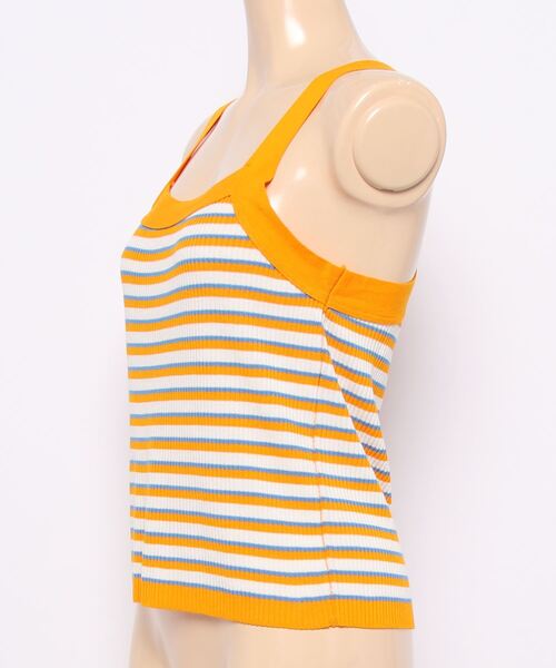 BENETTON (UNITED COLORS OF BENETTON)（ベネトンユナイテッドカラーズオブベネトン）の「バッククロスタンクトップ（タンクトップ・レディース・ホワイト×ブルー/ホワイト系その他/オレンジ・SMALL/MEDIUM/LARGE/X-SMALL）」の11枚目の写真