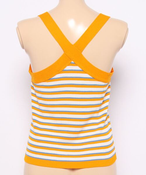 BENETTON (UNITED COLORS OF BENETTON)（ベネトンユナイテッドカラーズオブベネトン）の「バッククロスタンクトップ（タンクトップ・レディース・ホワイト×ブルー/ホワイト系その他/オレンジ・SMALL/MEDIUM/LARGE/X-SMALL）」の12枚目の写真