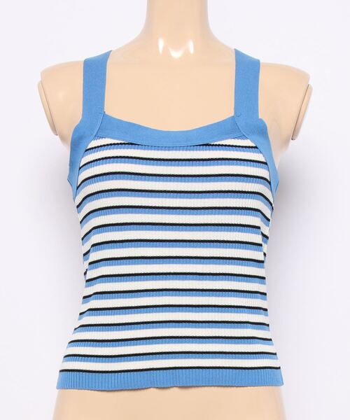 BENETTON (UNITED COLORS OF BENETTON)（ベネトンユナイテッドカラーズオブベネトン）の「バッククロスタンクトップ（タンクトップ・レディース・ホワイト×ブルー/ホワイト系その他/オレンジ・SMALL/MEDIUM/LARGE/X-SMALL）」の13枚目の写真