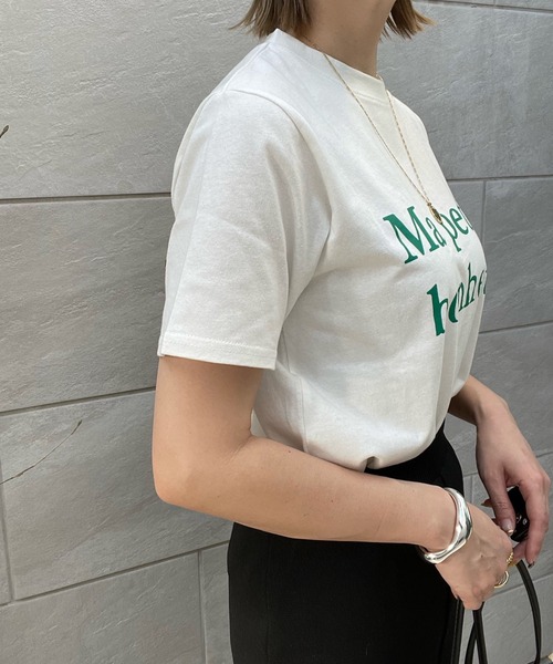 y/m by misato(イムバイミサト)の「Ma petite bonheur Tシャツ(Tシャツ/カットソー・レディース・ブラック/オフホワイト・FREE)」の9枚目の写真