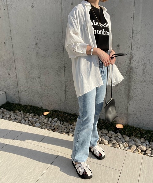 y/m by misato(イムバイミサト)の「Ma petite bonheur Tシャツ(Tシャツ/カットソー・レディース・ブラック/オフホワイト・FREE)」の5枚目の写真