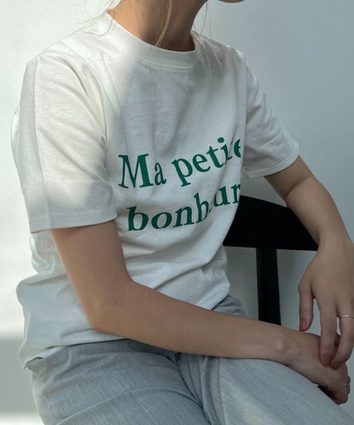 y/m by misato(イムバイミサト)の「Ma petite bonheur Tシャツ(Tシャツ/カットソー・レディース・ブラック/オフホワイト・FREE)」の21枚目の写真