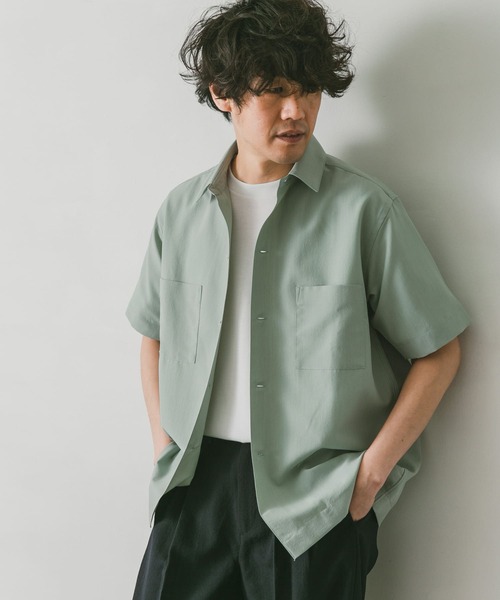 URBAN RESEARCH DOORS（アーバンリサーチドアーズ）の「セオアルファダブルポケットシャツ（シャツ/ブラウス・メンズ・ホワイト/グレー/カーキ/ブルー/グレー系その他・40/38）」の19枚目の写真