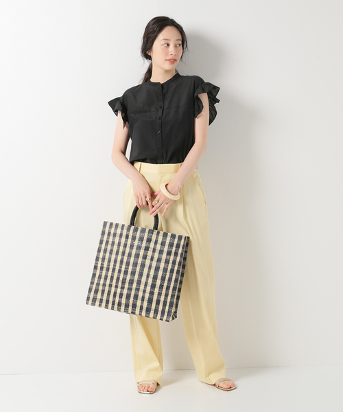 極美品 IENA ローンフリルブラウス フレンチスリーブ 2022 イエナ 極美品 IENA ローンフリルブラウス フレンチスリーブ 2022