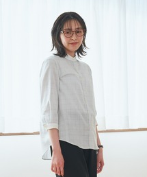 Pitta Re:) | クレリックスタンド衿 やわらかガーゼ 七分袖ビジネスワイシャツ(シャツ/ブラウス)