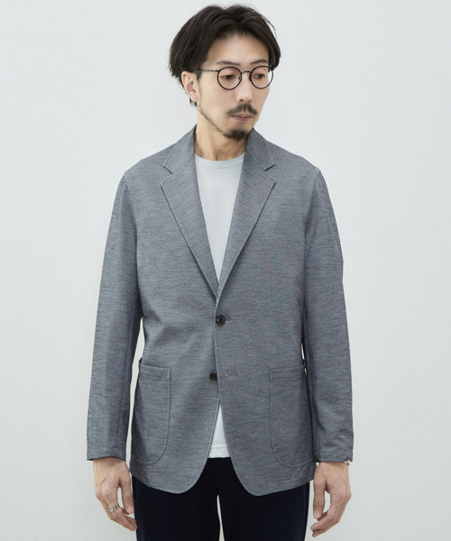 MEN'S MELROSE（メンズメルローズ）の「ウーリーサーフニットカーディガンジャケット（テーラードジャケット・メンズ・グレー/ブルー/ネイビー・3/2/4）」の4枚目の写真