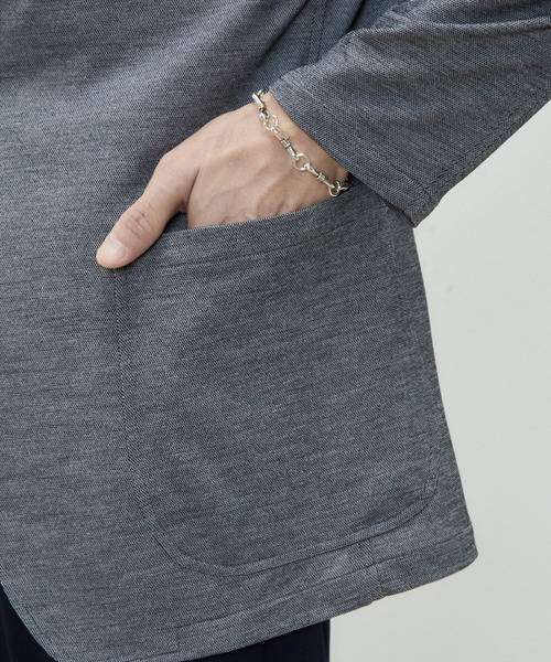 MEN'S MELROSE（メンズメルローズ）の「ウーリーサーフニットカーディガンジャケット（テーラードジャケット・メンズ・グレー/ブルー/ネイビー・3/2/4）」の9枚目の写真