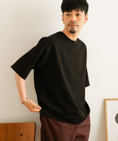 ITEMS URBANRESEARCH(アイテムズ アーバンリサーチ)の「TRストレッチ 半袖Tシャツ(Tシャツ/カットソー・メンズ・ベージュ/ブルー/グレー/ブラック/パープル/グリーン・MEDIUM/LARGE)」の11枚目の写真