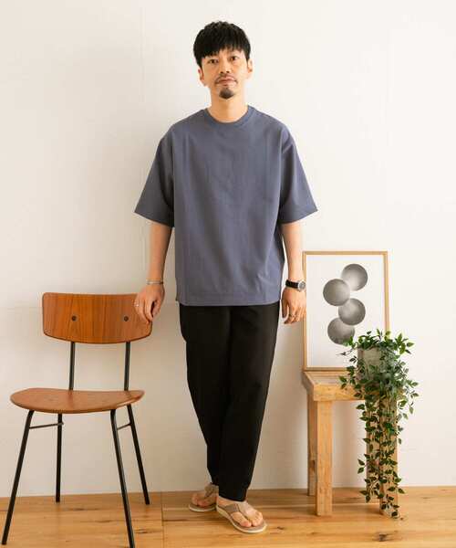 ITEMS URBANRESEARCH(アイテムズ アーバンリサーチ)の「TRストレッチ 半袖Tシャツ(Tシャツ/カットソー・メンズ・ベージュ/ブルー/グレー/ブラック/パープル/グリーン・MEDIUM/LARGE)」の16枚目の写真