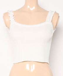 ibeul_ | ワイドフリルストラップ ニットキャミソール(キャミソール)