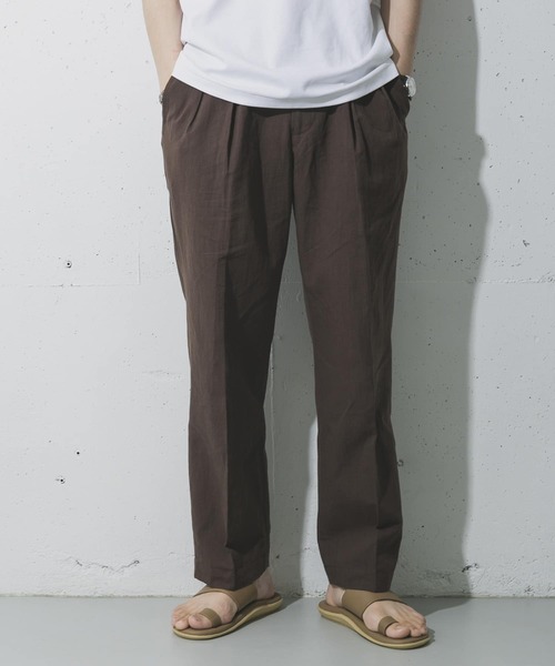 URBAN RESEARCH（アーバンリサーチ）の「LINENイージートラウザー（その他パンツ・メンズ・ブラウン/グレー系その他/グリーン/ブラック/オフホワイト/グリーン系その他/オレンジ系その他・SMALL/MEDIUM/LARGE）」の5枚目の写真