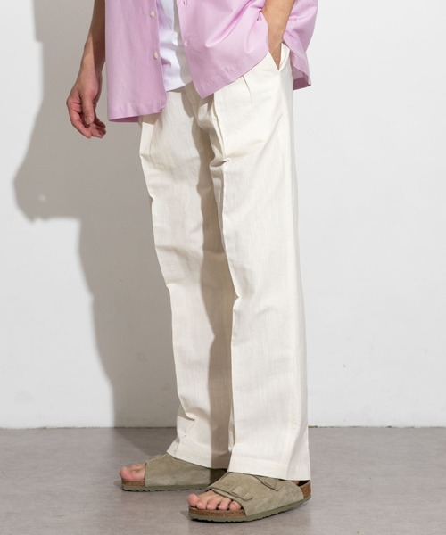 URBAN RESEARCH（アーバンリサーチ）の「LINENイージートラウザー（その他パンツ・メンズ・ブラウン/グレー系その他/グリーン/ブラック/オフホワイト/グリーン系その他/オレンジ系その他・SMALL/MEDIUM/LARGE）」の2枚目の写真
