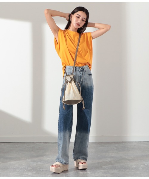 Settimissimo(セッティミッシモ)の「メッシュ巾着ショルダーバッグ(ショルダーバッグ・レディース・ブラック/アイボリー・FREE)」の4枚目の写真