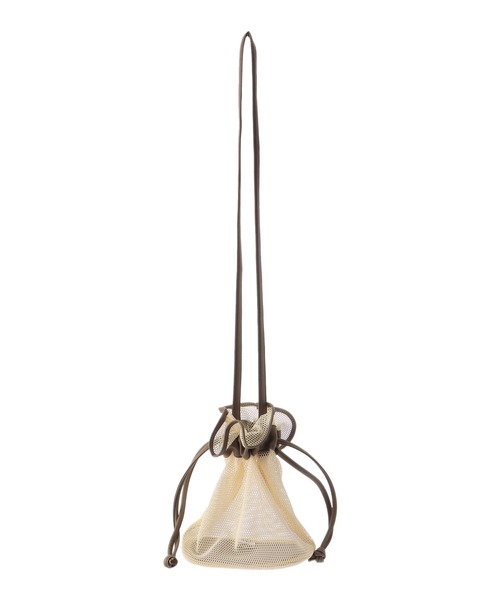 Settimissimo(セッティミッシモ)の「メッシュ巾着ショルダーバッグ(ショルダーバッグ・レディース・ブラック/アイボリー・FREE)」の6枚目の写真